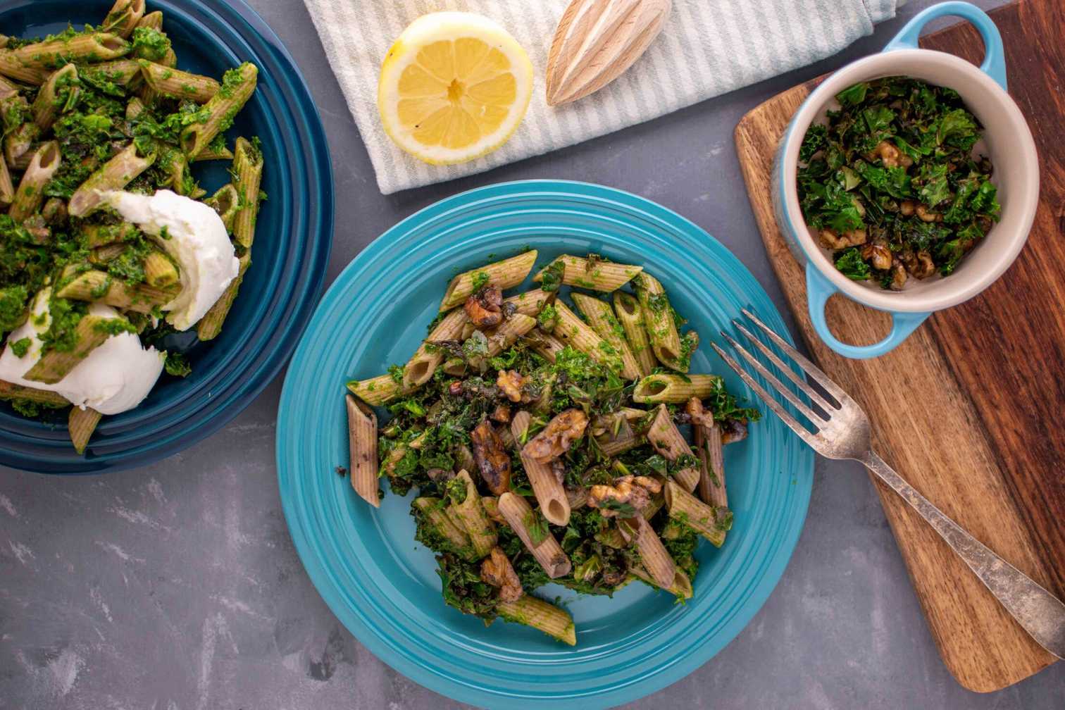 pasta boerenkool pesto